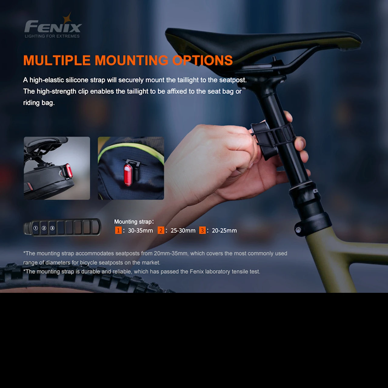 Fenix BC05R V2 Rear Bike Light 2 Fenix BC05R V2 Rear Bike Light - Image 2