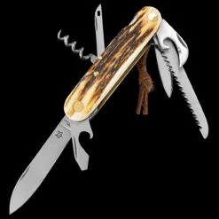 Fox Multipurpose Pocket Knife Stag 7 -Campfire Essentials Shop FOX 226 7 SCE03 36470.1678276057