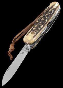 Fox Multipurpose Pocket Knife Stag 8 -Campfire Essentials Shop FOX 226 8 SCE02 89842.1678276553