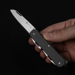 Fox Vulpis 5 Carbon Fibre Penknife -Campfire Essentials Shop FOX FX VP130 SF5CF 98716.1688656809