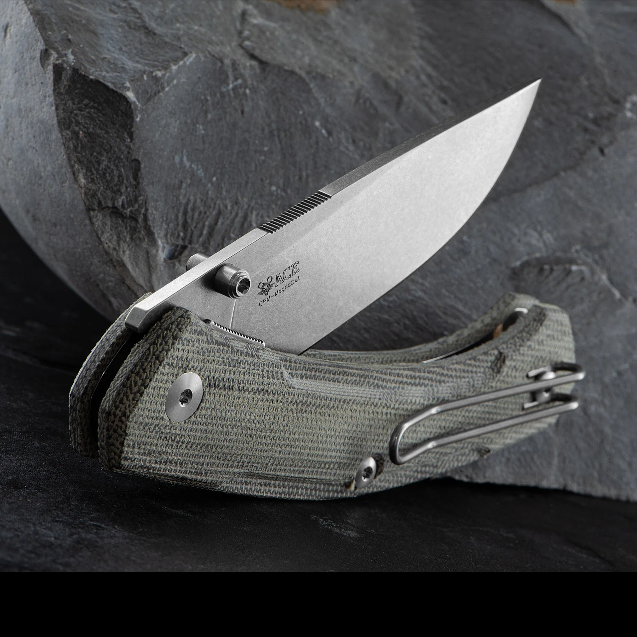 Giant Mouse ACE Iona V2 Micarta Folding Knife 1 Giant Mouse ACE Iona V2 Micarta Folding Knife
