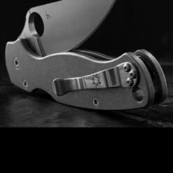 Titech Spyderco PM2 Stone Washed Titanium Scales 8 Titech Spyderco PM2 Stone Washed Titanium Scales -Campfire Essentials Shop HH SC SW P2.2 78155.1635785472