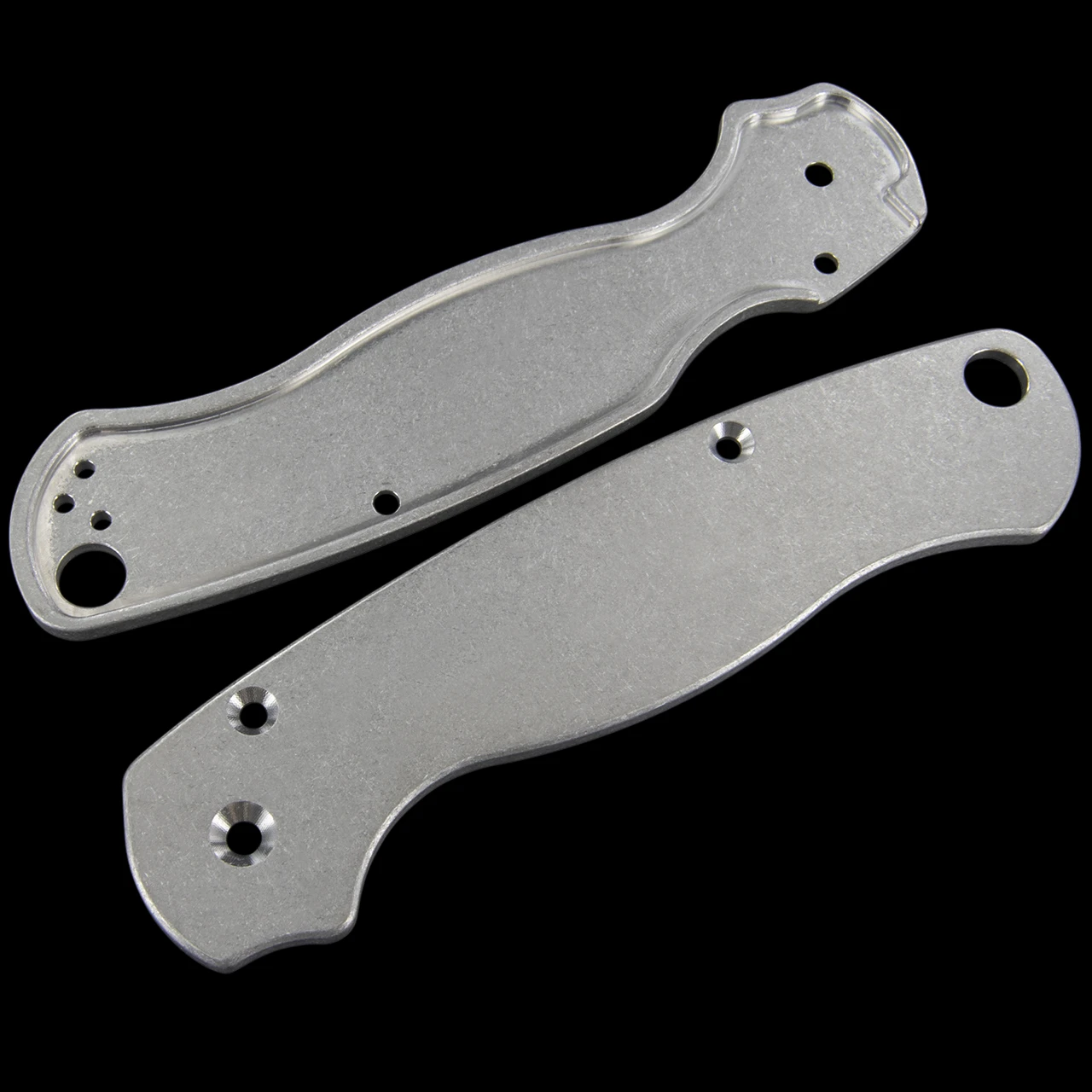 Titech Spyderco PM2 Stone Washed Titanium Scales 3 Titech Spyderco PM2 Stone Washed Titanium Scales - Image 3