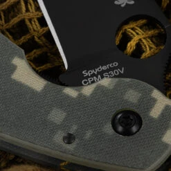 Spyderco Mili Digi Camo Black Blade Folding Knife -Campfire Essentials Shop SC36GPCMOBK.3 78866.1695729085