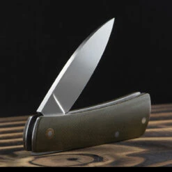 Chris Crawford Custom EDC-B Slipjoint Olive -Campfire Essentials Shop olive 08493.1687968943
